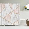 Waterproof Polyester Fabric 3D Bath Curtain Geometric Figure for Bathroom Curtain Shower Curtain Long 180*200cm
