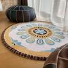 Retro Round Carpet Thickened Bedroom Bedside Carpet Computer Chair Dirt Resistant Cartoon Washable