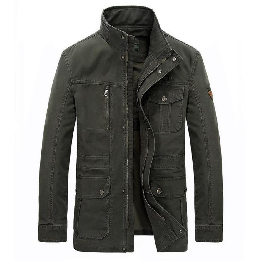 Men's Mid-Length Loose-Fit Jacket for Spring & Autumn - Large Size, Casual Style for Middle-Aged Men