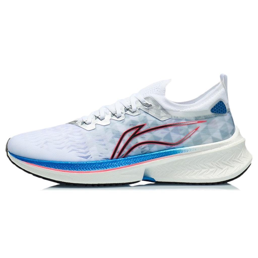 New LINING Feidian Discovery Running Shoes Men Low Top Standard White/Blue ARMR005-9