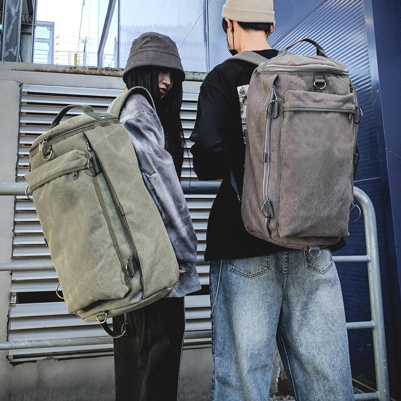 Large Capacity Rucksack Man Travel Bag Mountaineering Backpack Male Luggage Canvas Bucket Shoulder Bags for Boys Men Backpacks
