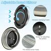 PATIKIL 200mm Round Metal Vent, Adjustable Natural Ventilation System for Home Renovations, Wall-Mounted, Black, 1 Piece