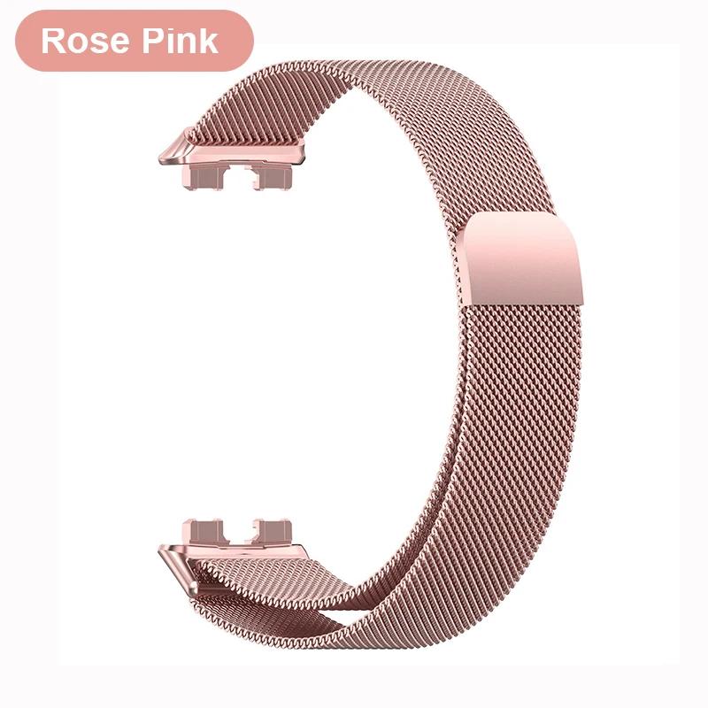 Metal Strap For Huawei Band 8 9 Bracelet With TPU Case Screen Protector Soft Film Replacement Milanese Magnetic Loop Watchband