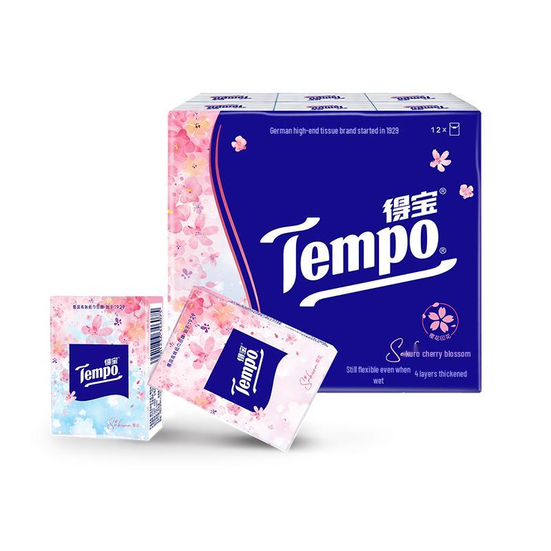 Tempo Taschentücher, 4-lagig, 7 Blatt, 12er-Pack