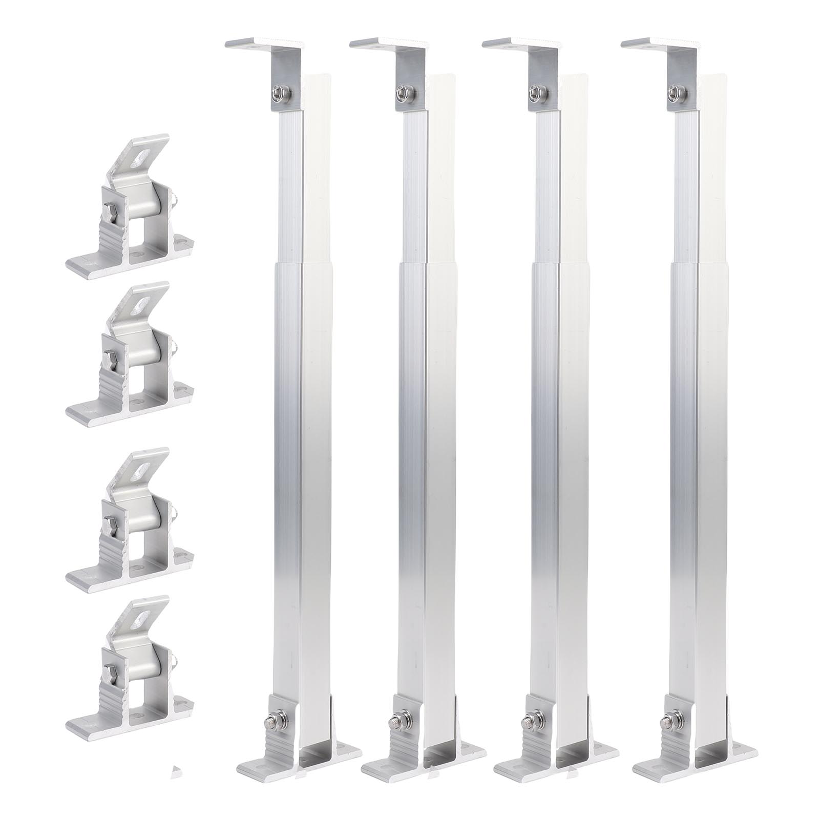 

2 Комплекта Наклонных Монтажных Кронштейнов для Солнечных Панелей из Алюминиевого Сплава Регулируемые Монтажные Кронштейны для Солнечных Панелей для Автодомов от 15 до 30 градусов