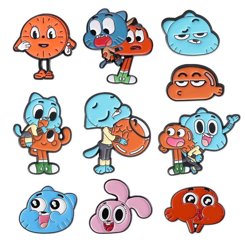 4-19pcs/set Cartoon Anime Characters Enamel Pins Custom Cute Little Monk Brooches Lapel Badges Funny Jewelry Gift for Friends