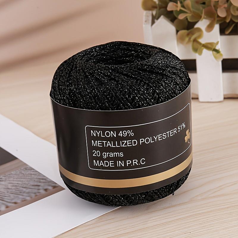 120m PET Vielseitiges Gold Silber Flexibles Metallicgarn Funkelnd Handgewebt Glänzend 2mm Langlebig Glänzendes Garn Handwerksqualität
