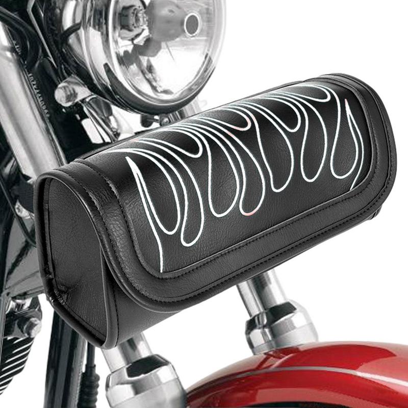 Motorcycle Saddlebags Tool Bag Retro Motorcycle Front Fork Handlebar Bag Tool Side Pack Saddlebags Black Handlebar Bag