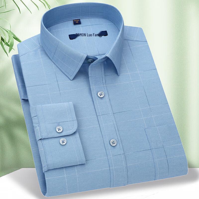 

Romon Men s Business Casual Long-Sleeve Shirt 42