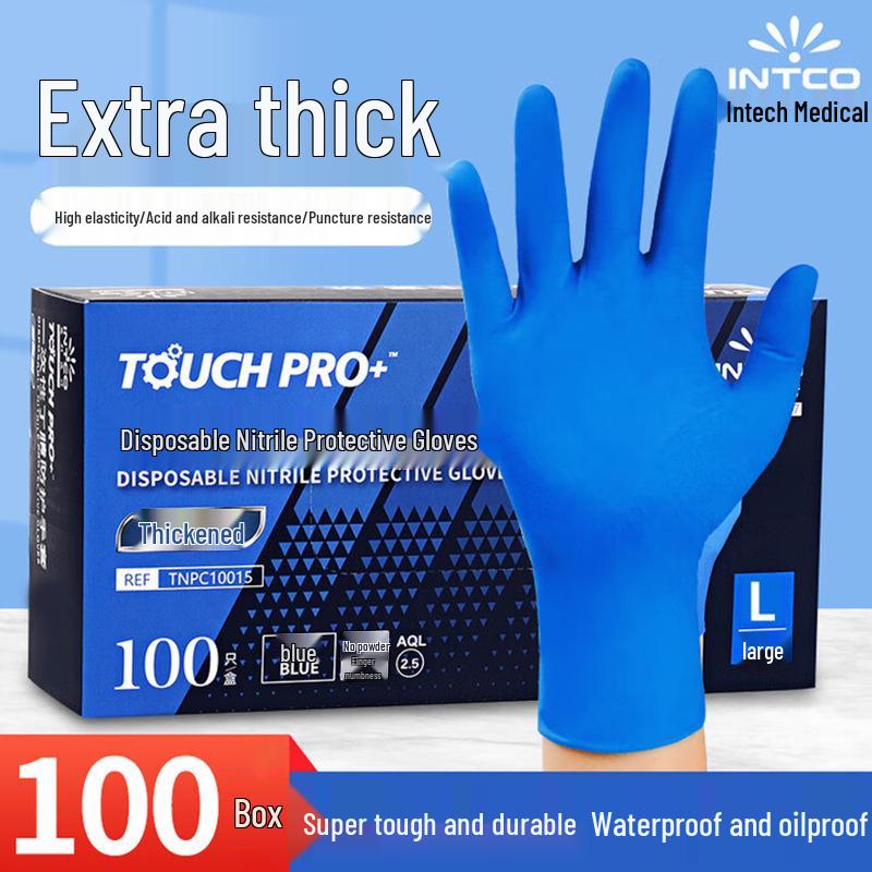 Inco Durable Food-Grade Nitrile Gloves for Kitchen and Cleaning