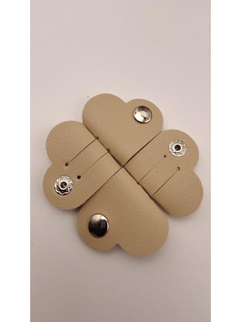 Leather Heart-shaped Cable and Earphone Organizer