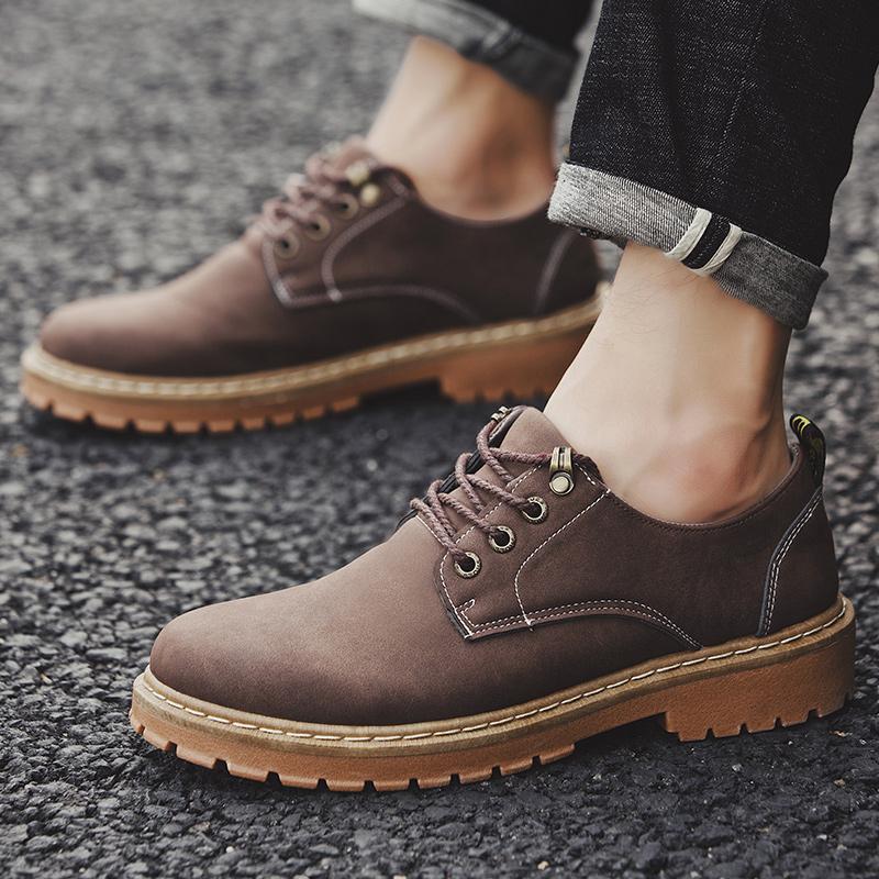 

Ботинки для прыжков на доске Martin boots tooling low top 2025 big head кожаные туфли новые короткие ботинки в британском стиле мужская обувь модная обувь 39 коричневый