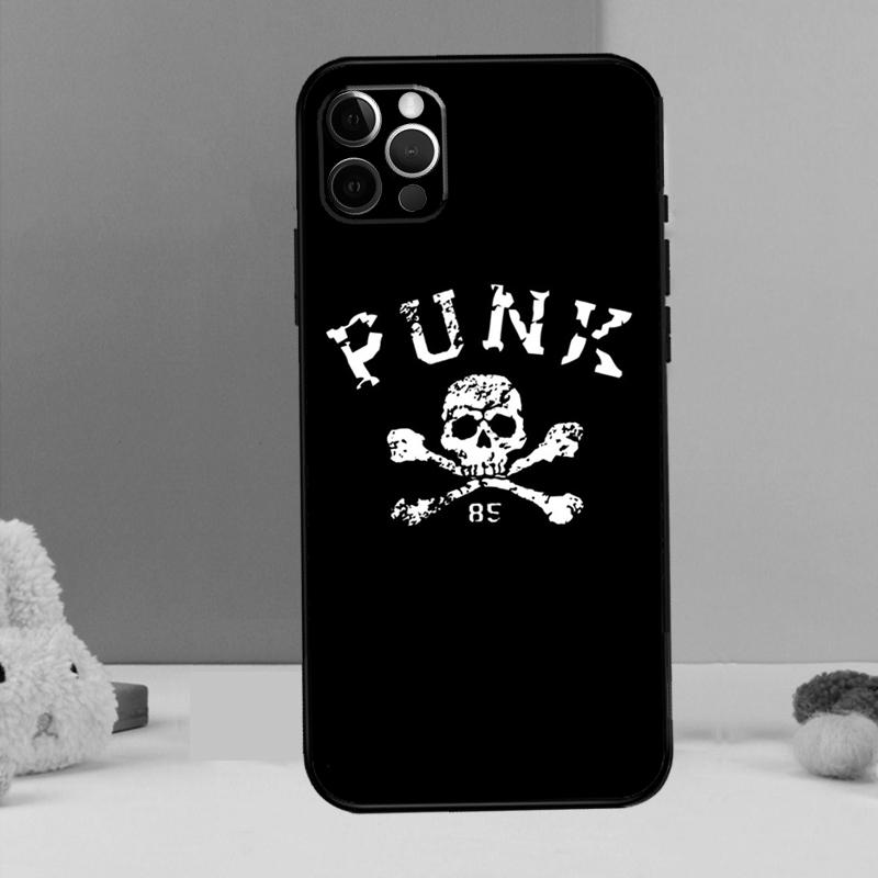 Punk Rock Phone Case For iPhone 17 Air 16 15 14 12 11 13 Pro Max 12 13 mini 15 16 Plus 16e Cover Coque