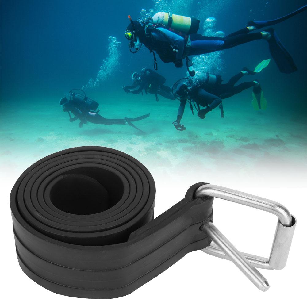 KEEP DIVING Adjustable Rubber Weight Belt with Buckle for Freediving Tech Dive Webbing (1.8M)