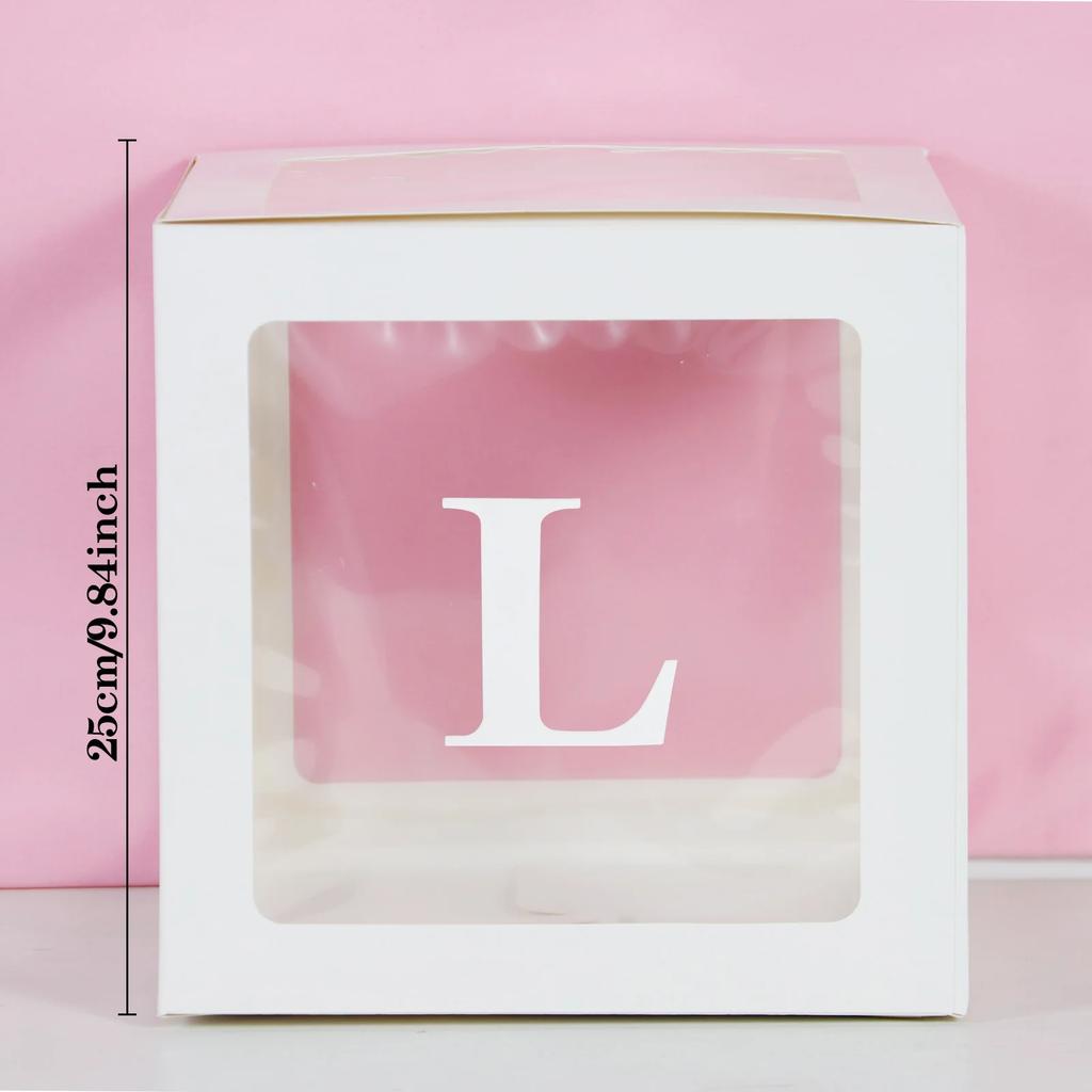 Průhledná Krabice s Písmenkovými Balónky Dekorace Všechno Nejlepší k Narozeninám Svatba Dekorace Potřeby pro Narozeninovou Oslavu dekorace svatba roztomilý