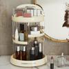 Large Capacity Multi-layer Storage Rack Space Saving Plastic Rotating Cosmetic Storage Rack Transparent Bathroom Storage Tray