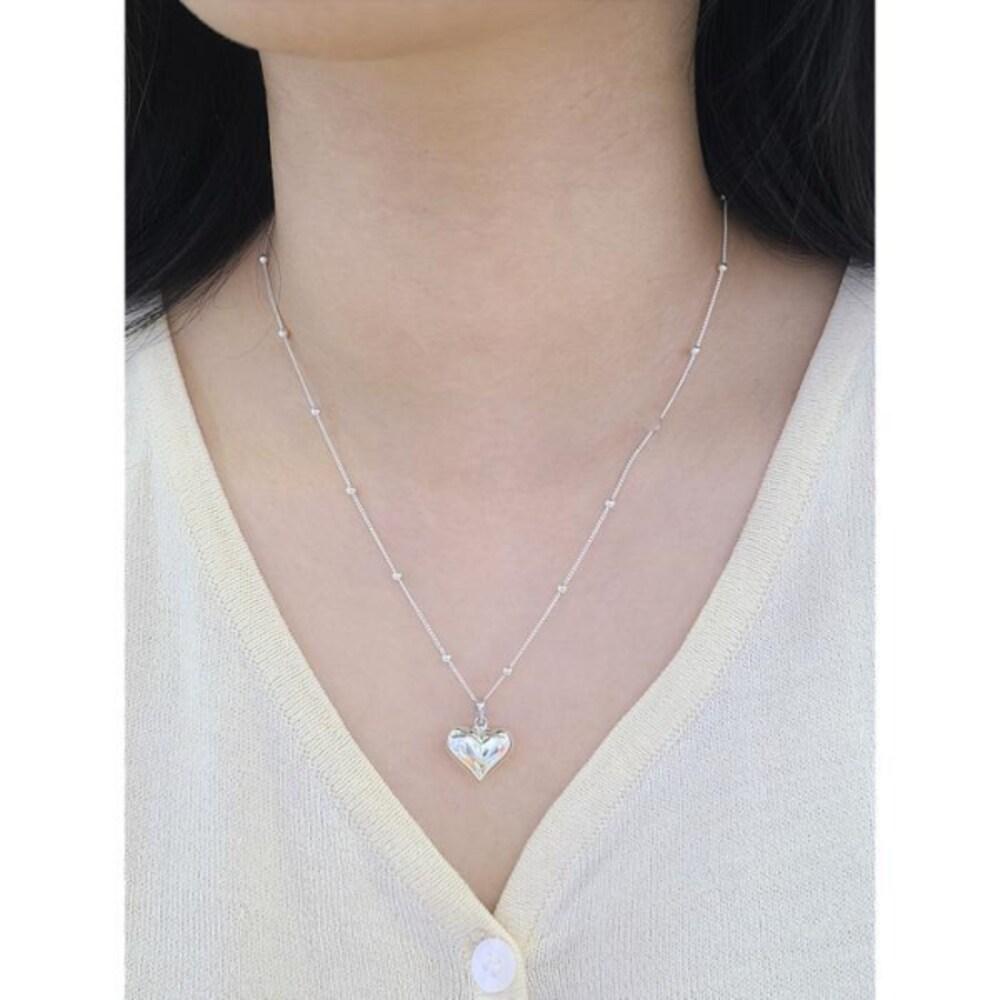 Pachichi Savezone05 92.5 Silver Heart Minball Necklace Sriac126 (17505074)