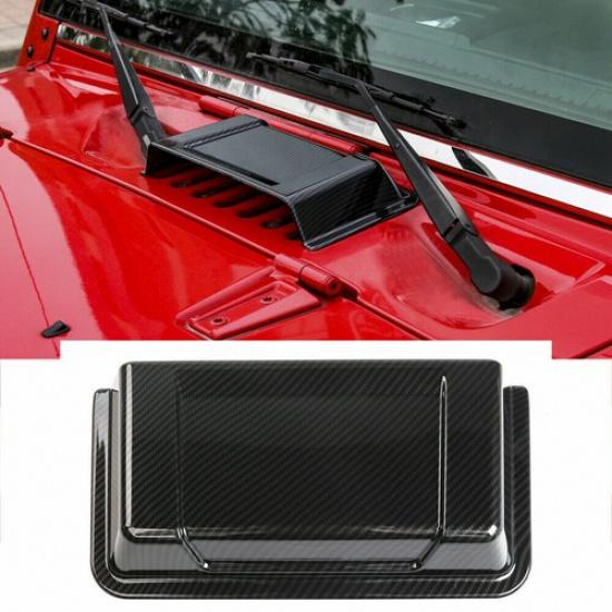 Carbon Fiber Hood Vent Hood Scoop Vent Cover for 1997-17 Jeep Wrangler TJ JK JKU