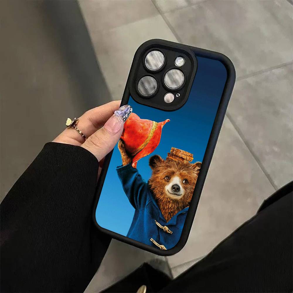 Cute P-Paddington B-BearS Phone Case For Iphone 11 12 13 14 15 16 17 Pro Max Mini Plus Soft TPU Back Cover