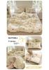 Class A Small Floral Cloud-like Cotton Bedding Set - Includes Duvet Cover, Sheet, Bed Skirt (3 pcs)
