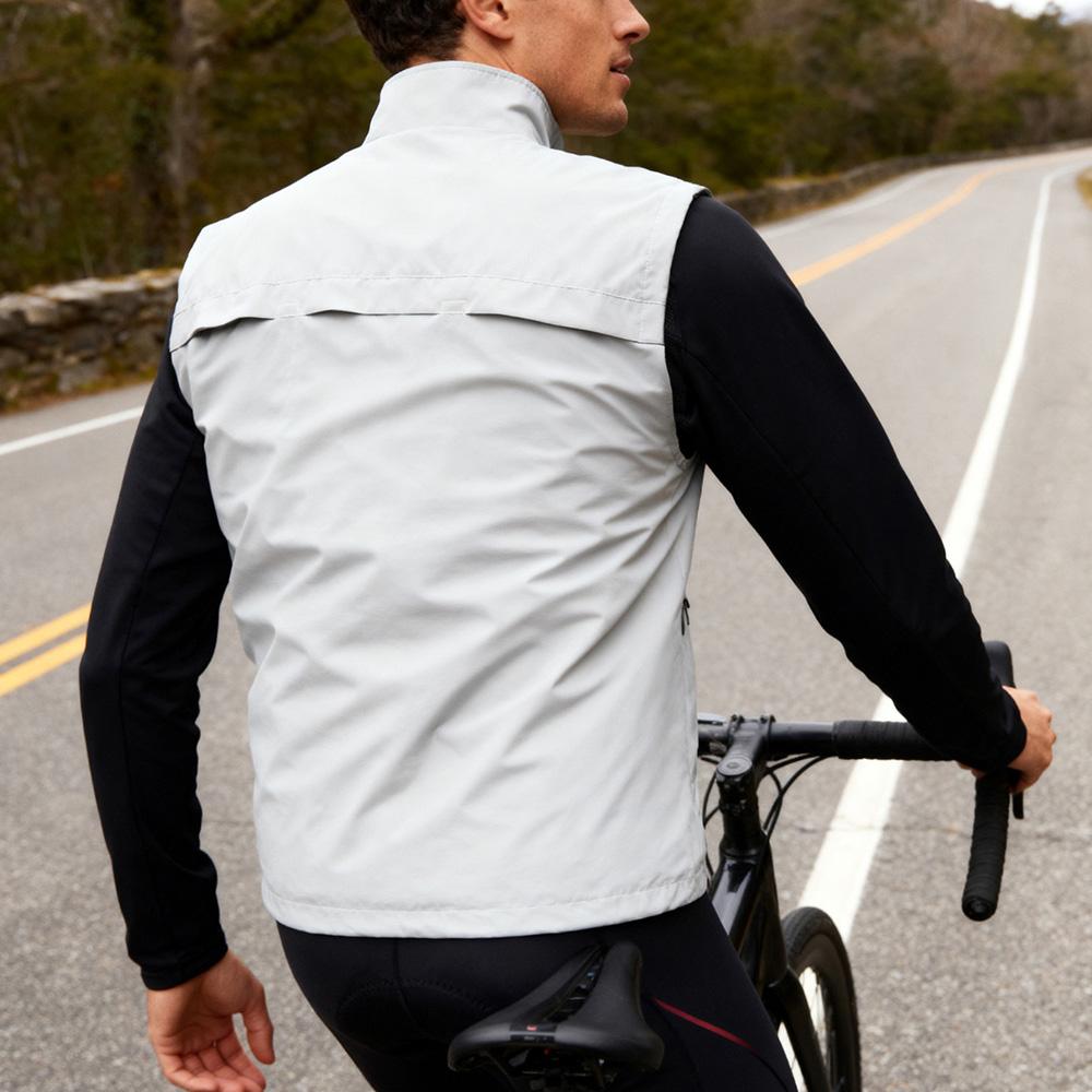 WOSAWE Unisex Voll Reflektierende Fahrradweste Hohe Sichtbarkeit Bike Gilet Winddicht Wasserdicht Ärmellose Jacke für Nachtfahrten