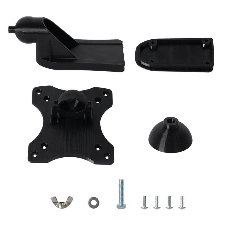 Durable Pivoting Black TV Bracket & Wall Mount Kit With Fixing Screws For Caravan Motorhome Campervan Boat