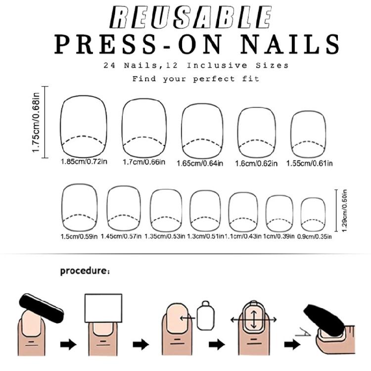 24 Stück Glänzende Kurze Quadratische Press-On Nägel Einzigartige Aufklebe-Nägel mit Blumendekor Künstliche Nägel Für Modische Frauen