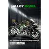 Modellino di Moto da Corsa in Lega Kawasaki H2R 1/9 Diecasts Metallo Modello di Moto da Pista Sportiva Suono e Luci con Spray Giocattoli Regali per Bambini