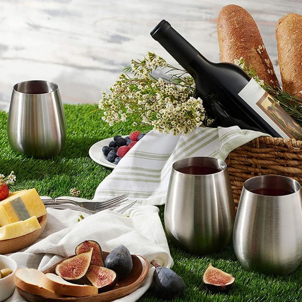 500ML Stainless Steel Beer Cup Whiskey Wine Glasses Coffee Mugs Tumbler Drinkware Gifts for Home Parties and Outdoor Camping