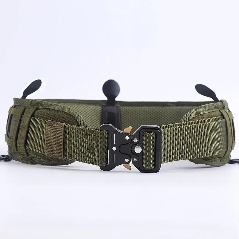 

Tactical Battle Belt Airsoft Waist Band Adjustable Quick Release Buckle Outdoor Hunting Thickened Widened Waistbands