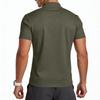 Men's Short-sleeved Shirt With Stand-up Collar And Zipper, Slim-fit Basic , Made Of Ice Silk