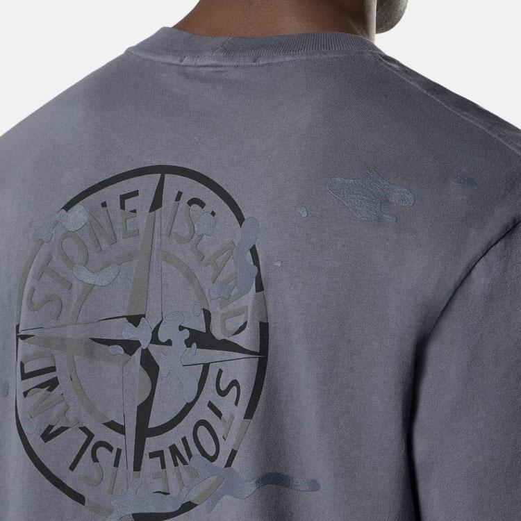 STONE ISLAND Short Sleeve Letter Print Crew Neck T-Shirt Men Tops L1S152100001S0E14V002D