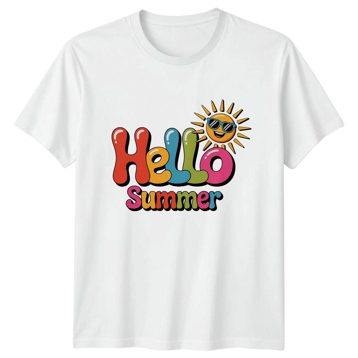 Hello Summer T-Shirt Retro Beach Holiday Summer Gift For Him And Her XXXXL