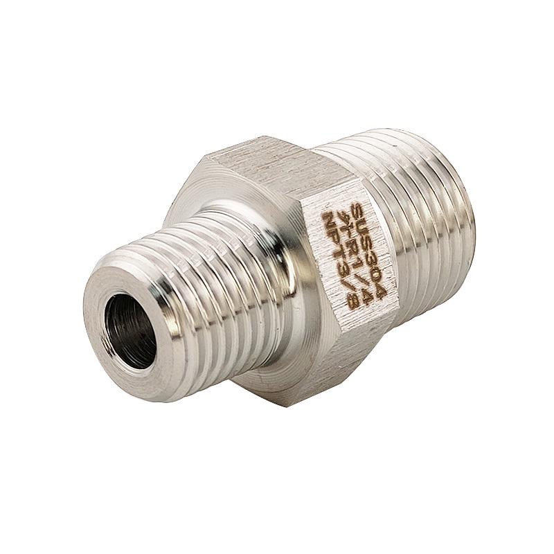 Stainless Steel Male Thread Adapter Reducer NPT3/8 to R1/4 BSPT