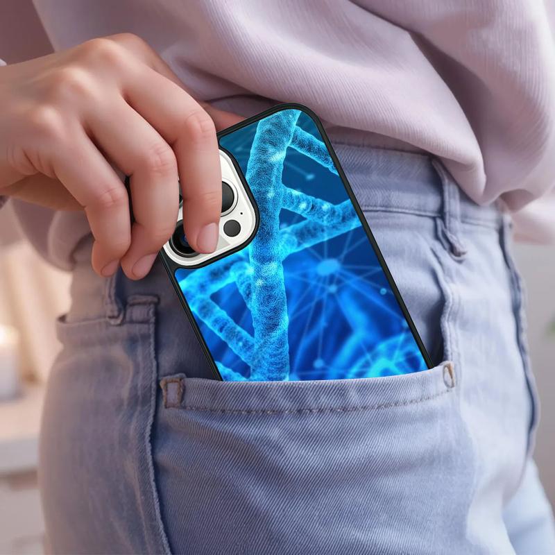 

Retro DNA Science Illustration Phone Case For iPhone 17 Air 15 16e 14 13 Pro Max Coque 12 11 Pro Max PLUS cover iPhone 12pro max