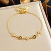 Gold Clover Zircon Bracelet For Women Dainty Jewelry