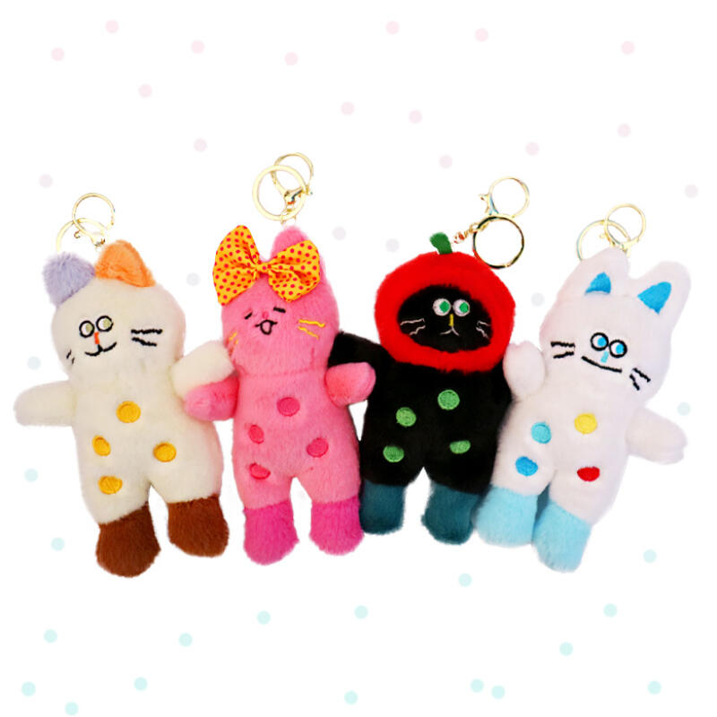 Party Nyangz doll keychain, bag hook, car keychain 04. Apple Hat