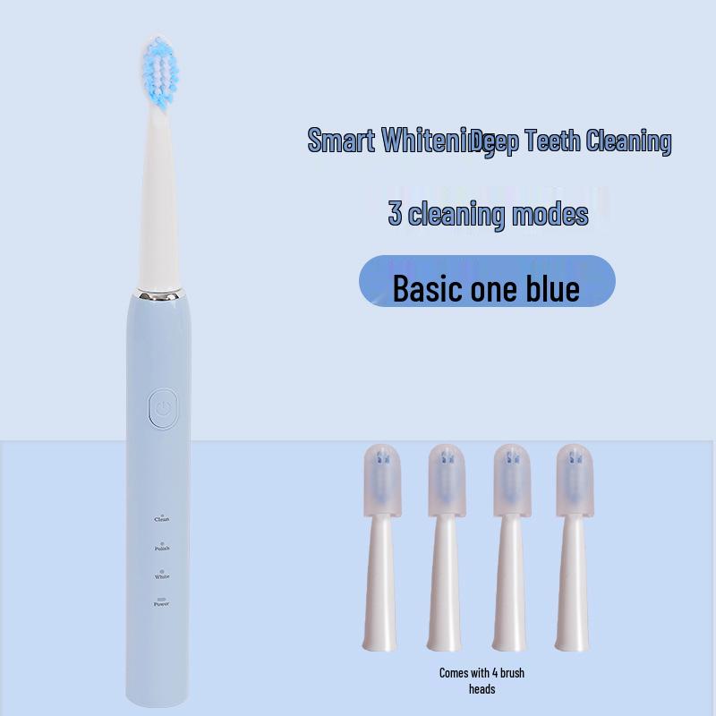 Adult Three-Speed Soft Bristle Sonic Electric Toothbrush with USB Charging