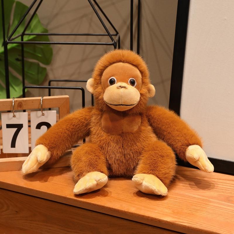 Cartoon Gorilla Plüschtier Lebensechter Affe Orang-Utan Plüschtiere Puppen Weiche Kuschelpuppe Auto Raumdeko Kindergeschenk 27x20x30 cm