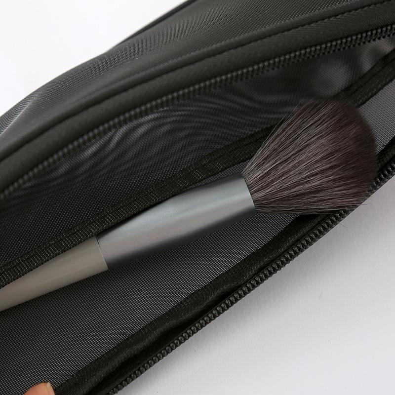 Transparent Influencer Travel Makeup Brush Bag - Large Capacity, Stylish & Portable