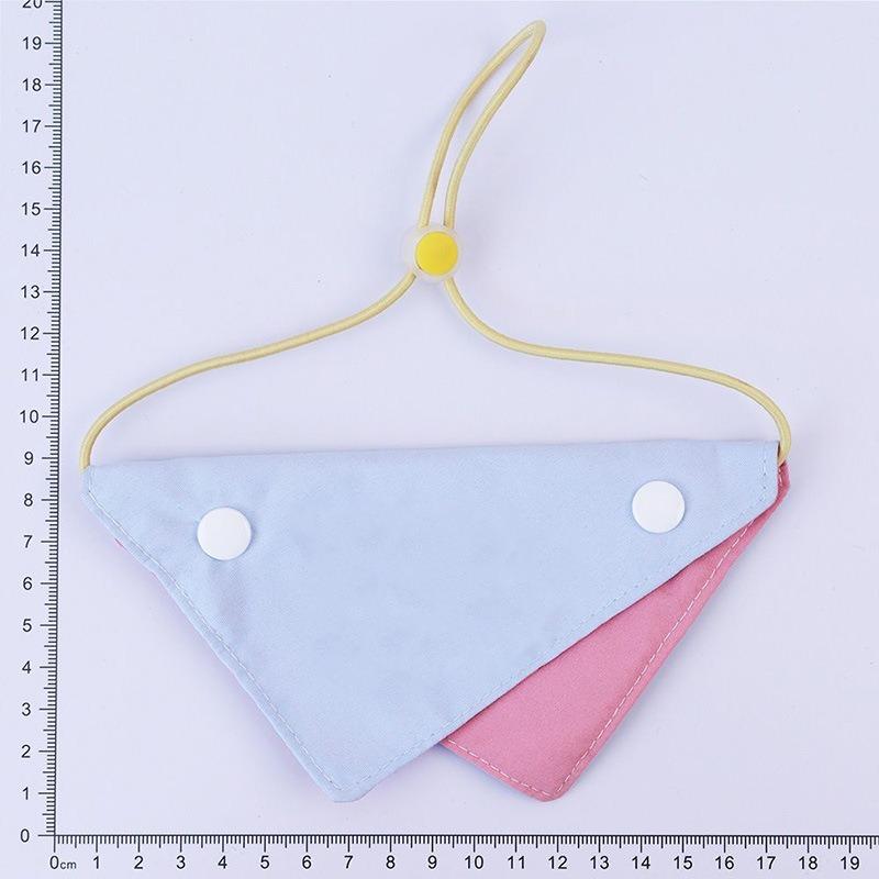 Pet Wet Wipes Towel - Dog Multi-color Triangular Scarf with Adjustable Pocket - Universal Style - Cat Stuffed Toy Bib