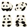 4 Stili Carini Panda Smalto Spille Cartoon Animale Che Gioca Dorate Spille da Bavero Per Ragazze Borsa Zaino Abito Distintivo Accessori