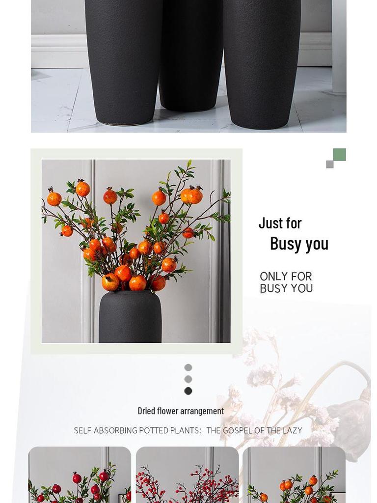 Modern Minimalist Nordic Floor Vase for Dried Flowers – Large Ceramic Home Decor for Living Room or Entrance