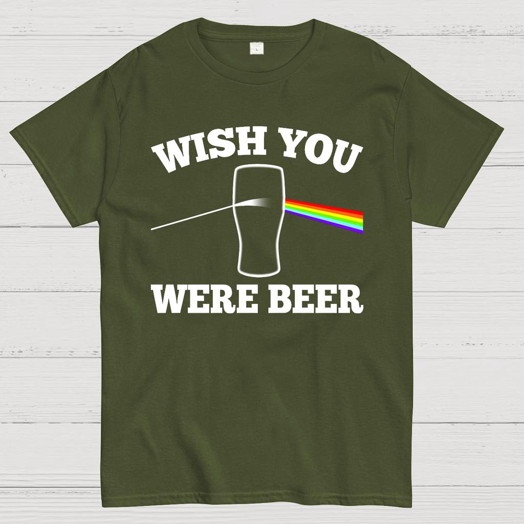 Wish You Were Beer Cotton Summer Casual Cool Loose T-Shirt