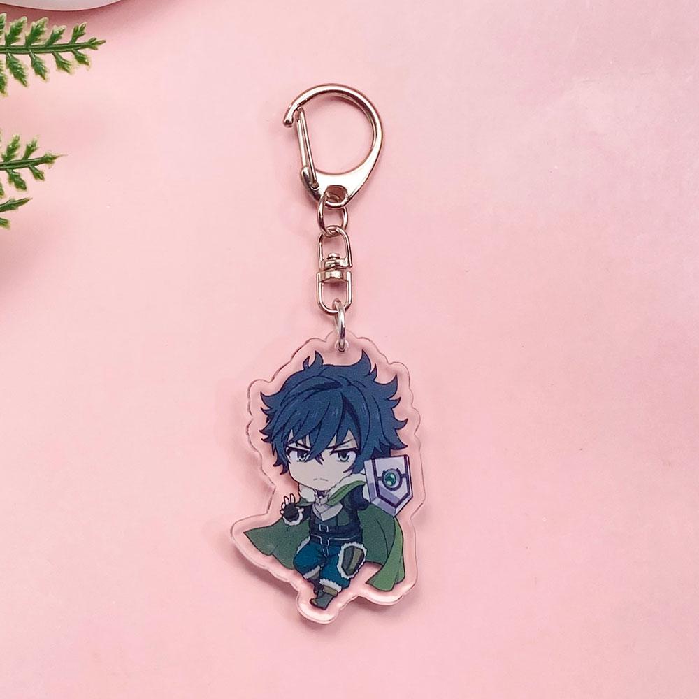 

1/6Pcs Anime The rising of the shield hero Car Acrylic Keychain Backpack Pendant Bag Charms Accessories Decoration Holiday Gifts 5cm