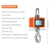 Balança Digital Suspensa 1000kg / 2204lbs Portátil Resistente Balança de Guindaste LCD com Luz de Fundo Ganchos Industriais Mudança de Unidade / Dados Hol