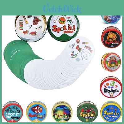 Bağımlılık Yaratan Aile Eğlencesi ve Hızlı Görsel Meydan Okumalar İçin Dobble Spot It Oyun Kartları