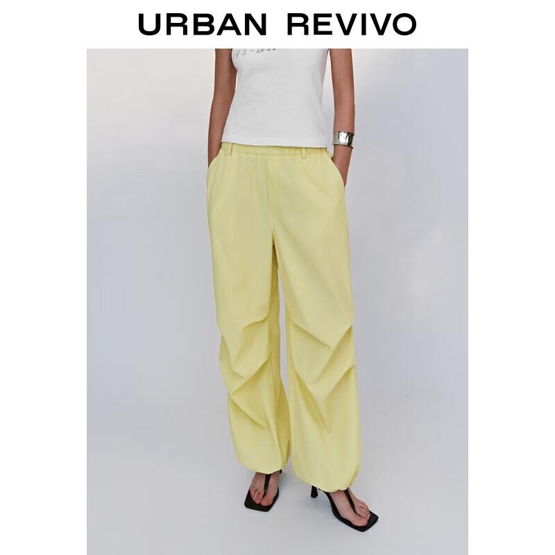 UR Women s Elastic Waist Wide-Leg Pants S