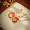 1 Pair Cubic Zirconia Drop Earrings Copper Jewelry