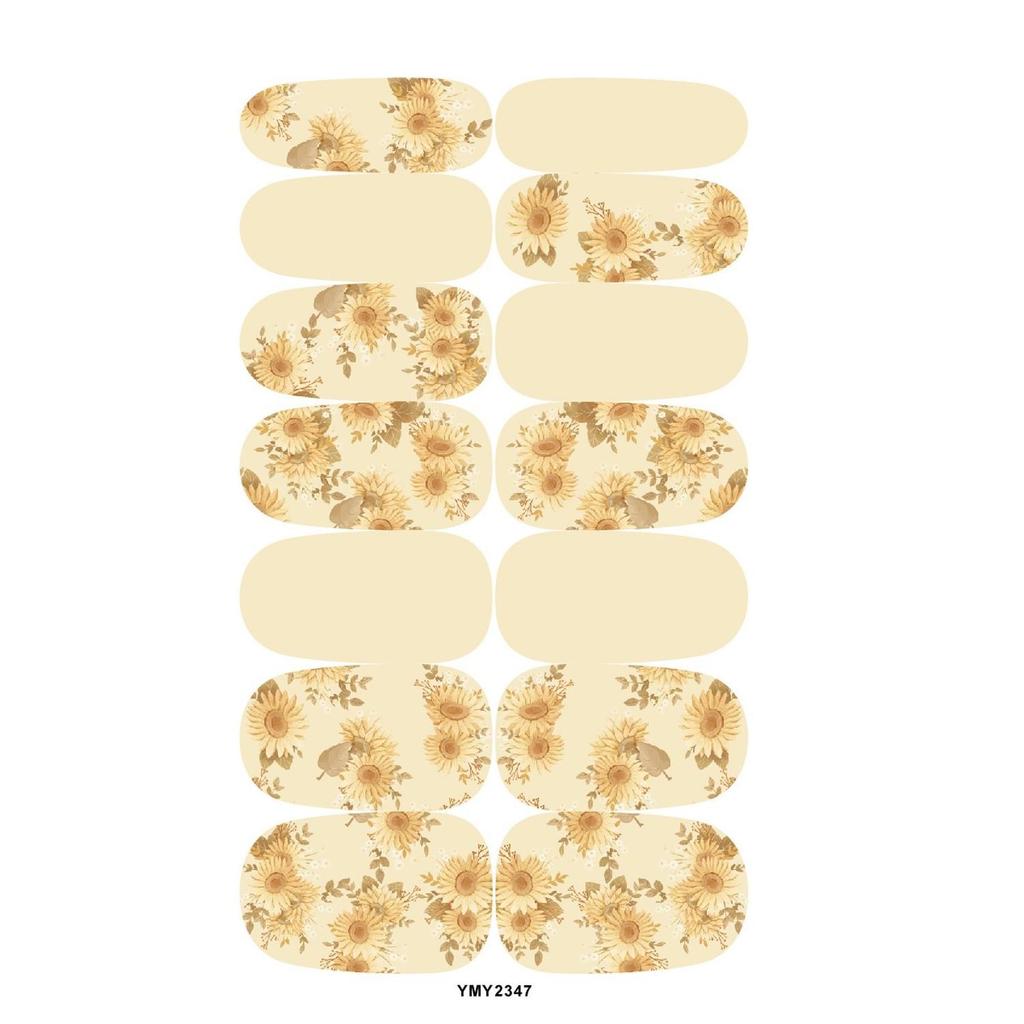 Sunflower Nail Stickers - Trendy Full-Set Decorative Stickers (YMY2340-2)